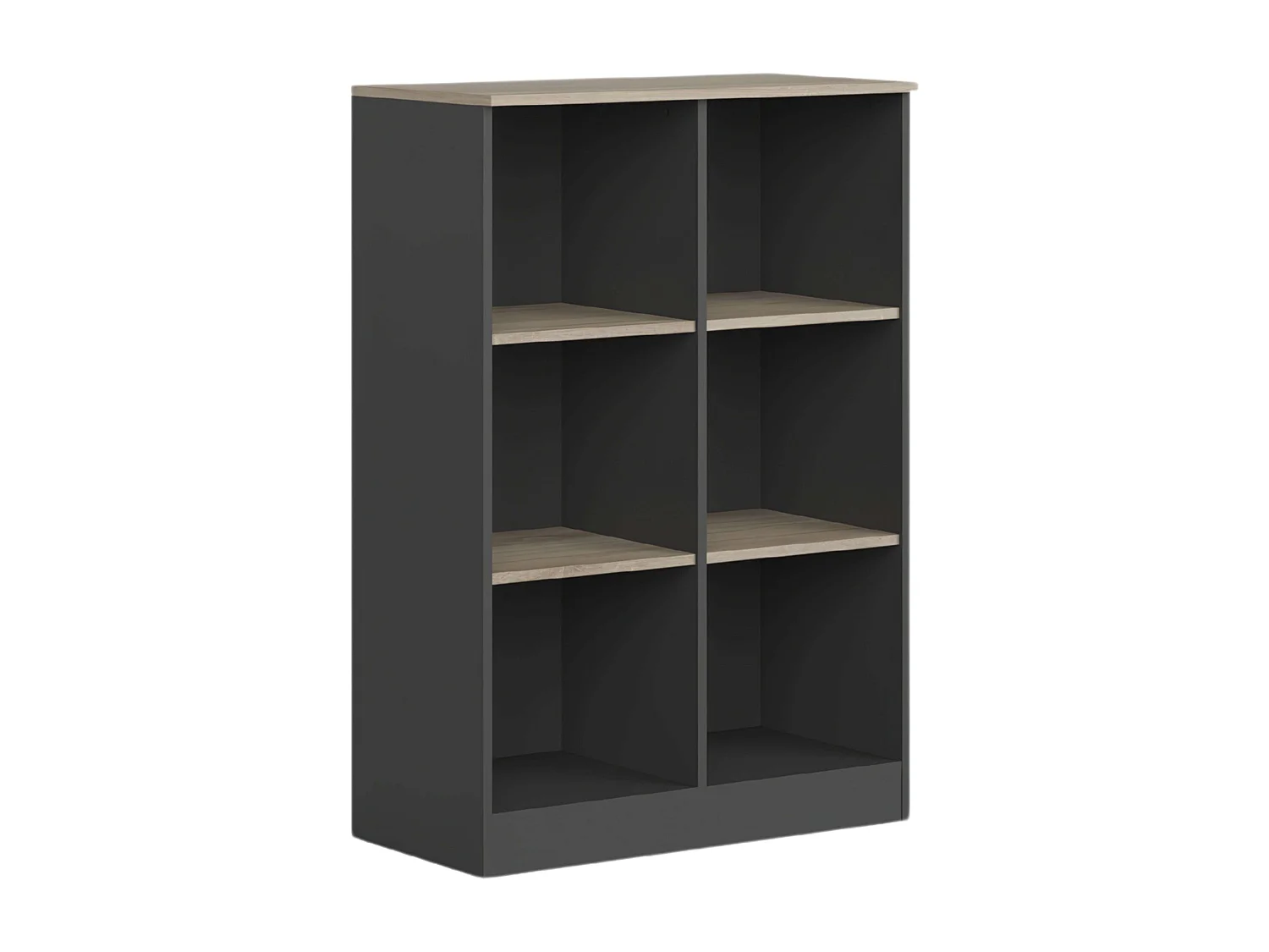 Étagère de bureau Nibis Frogi, 6 tablettes, chêne Sonoma/gris anthracite, 80 x 117 x 40 cm