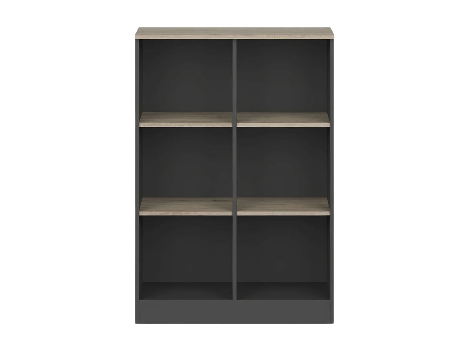 Étagère de bureau Nibis Frogi, 6 tablettes, chêne Sonoma/gris anthracite, 80 x 117 x 40 cm