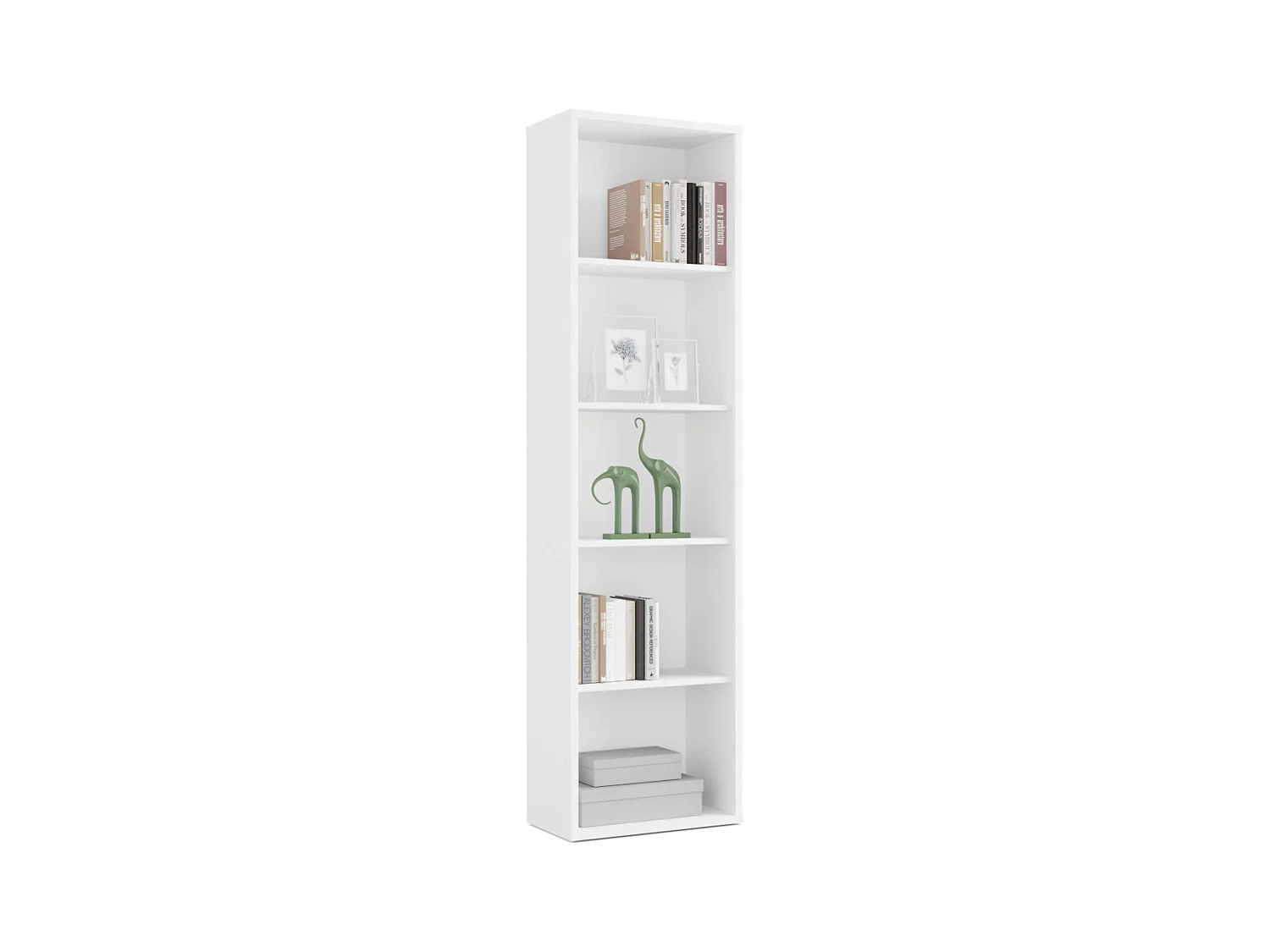 Estantería Librería Estrecha Scaled Blanco 197x52x33 cm