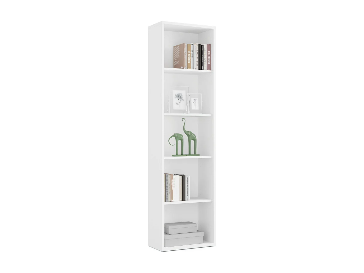 Estantería Librería Estrecha Scaled Blanco 197x52x33 cm