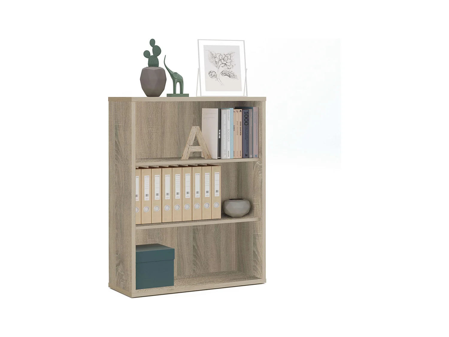 Estantería Baja Scaled Roble Cambrian 100x76x33 cm