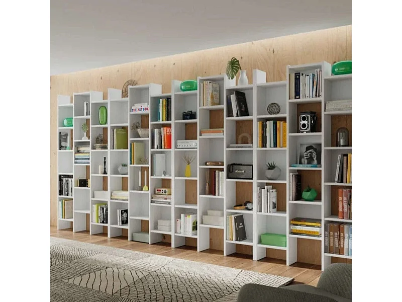 Pack 4 Estanterías Cubo Modernas Salón Comedor Blanco Artik