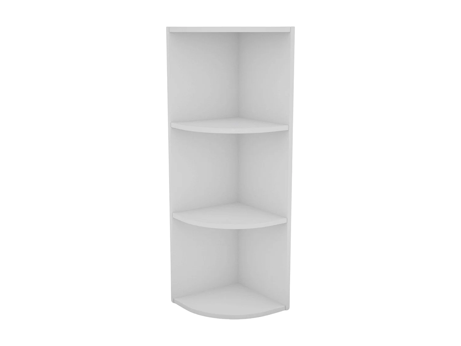 Prateleira de canto Plea, 3 níveis, branca, 28,6 x 91,5 x 28,6 cm