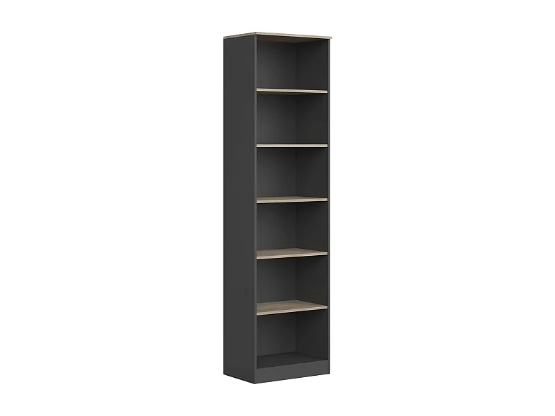 Estantería Darkness Industrial 6 Estantes Roble Sonoma y Gris 60x223x40 cm