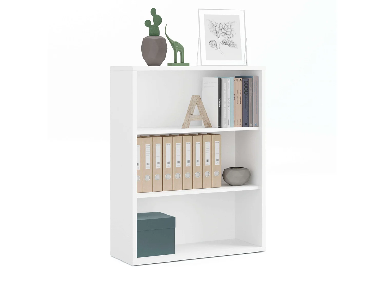 Estantería Baja Scaled Blanco 100x76x33 cm