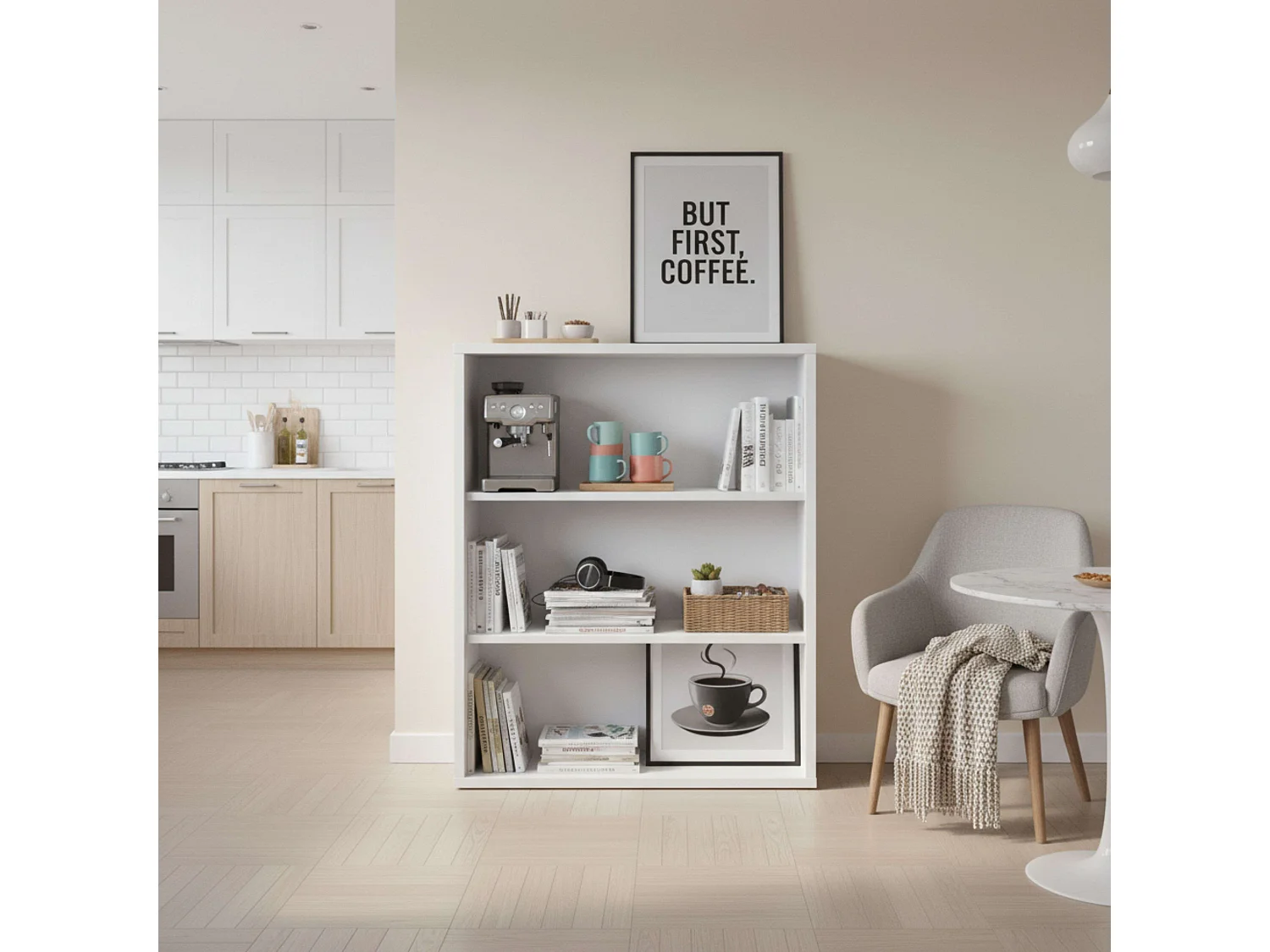 Estantería Baja Scaled Blanco 100x76x33 cm