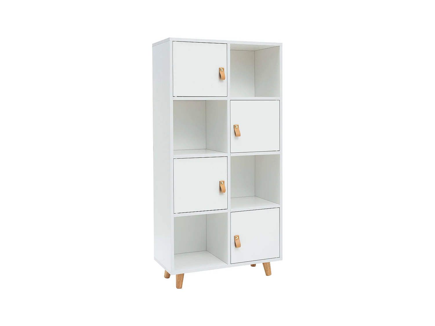 Estantería Anzio Blanca c/ 4 Puertas y 4 Estantes