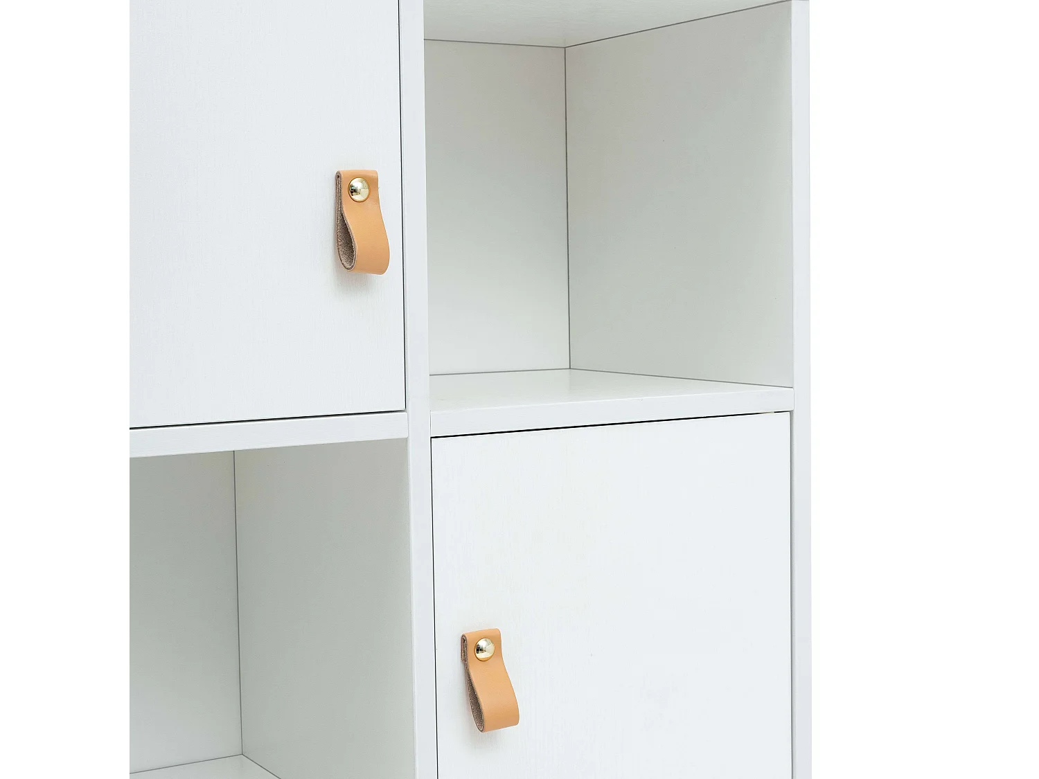 Estante Anzio Branca com 4 Portas e 4 Prateleiras