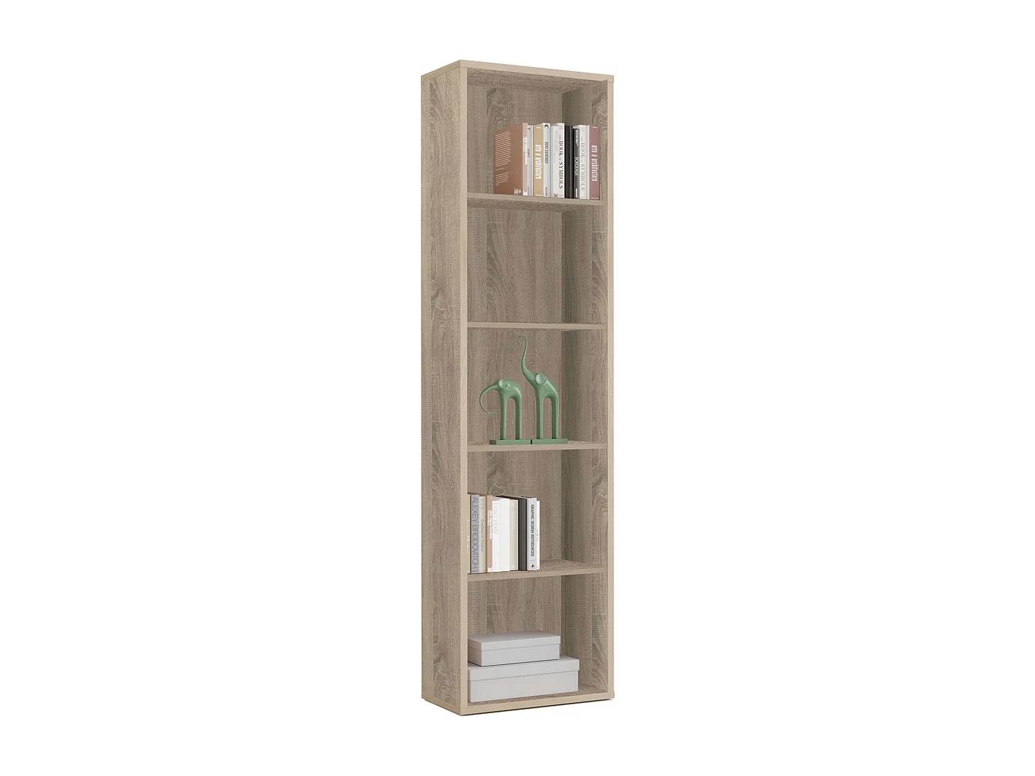 Estantería Librería Estrecha Scaled Roble Cambrian 197x52x33 cm