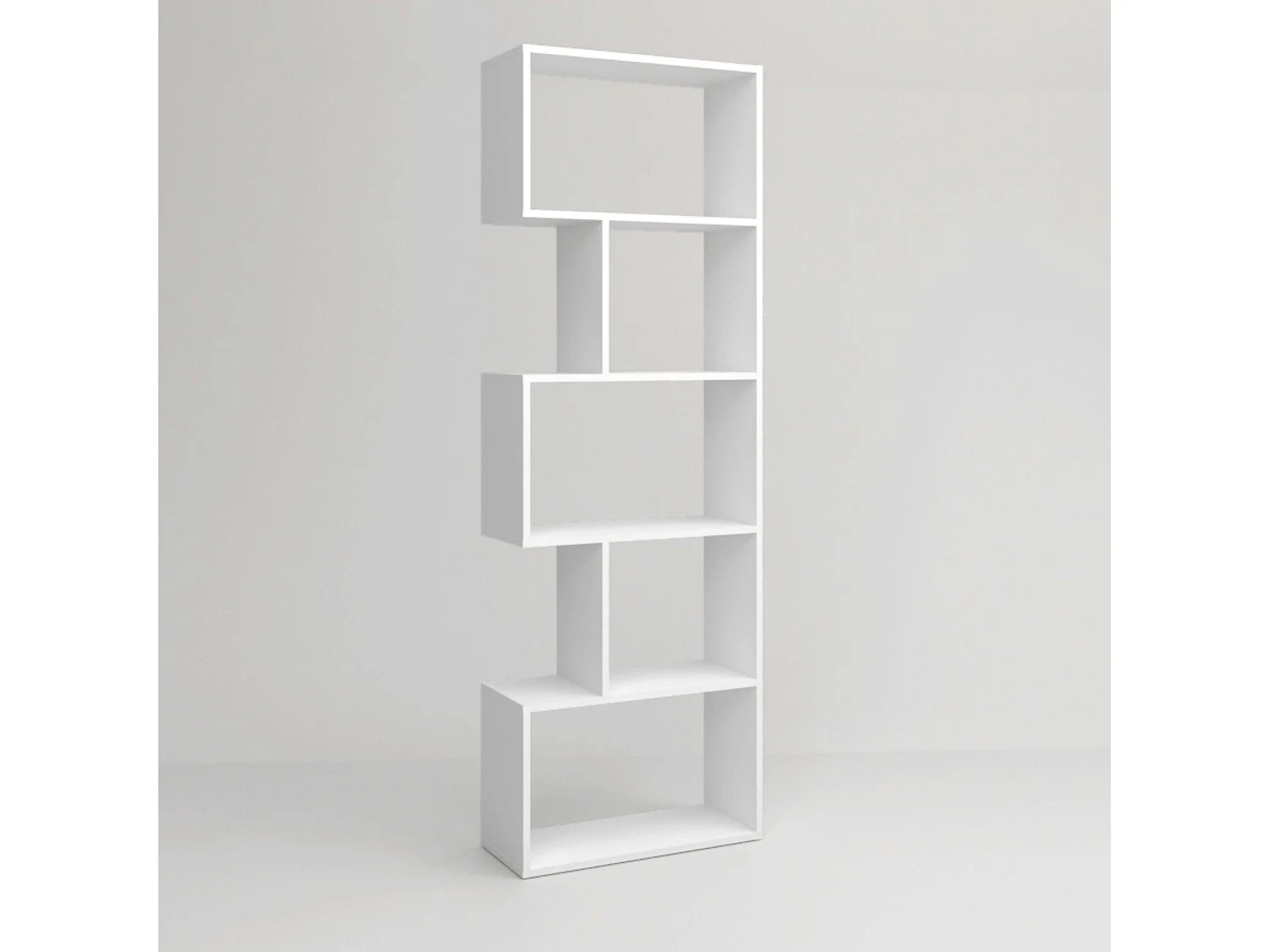 Librería Neón Blanco Mate 5 Estantes 181x60x25 cm