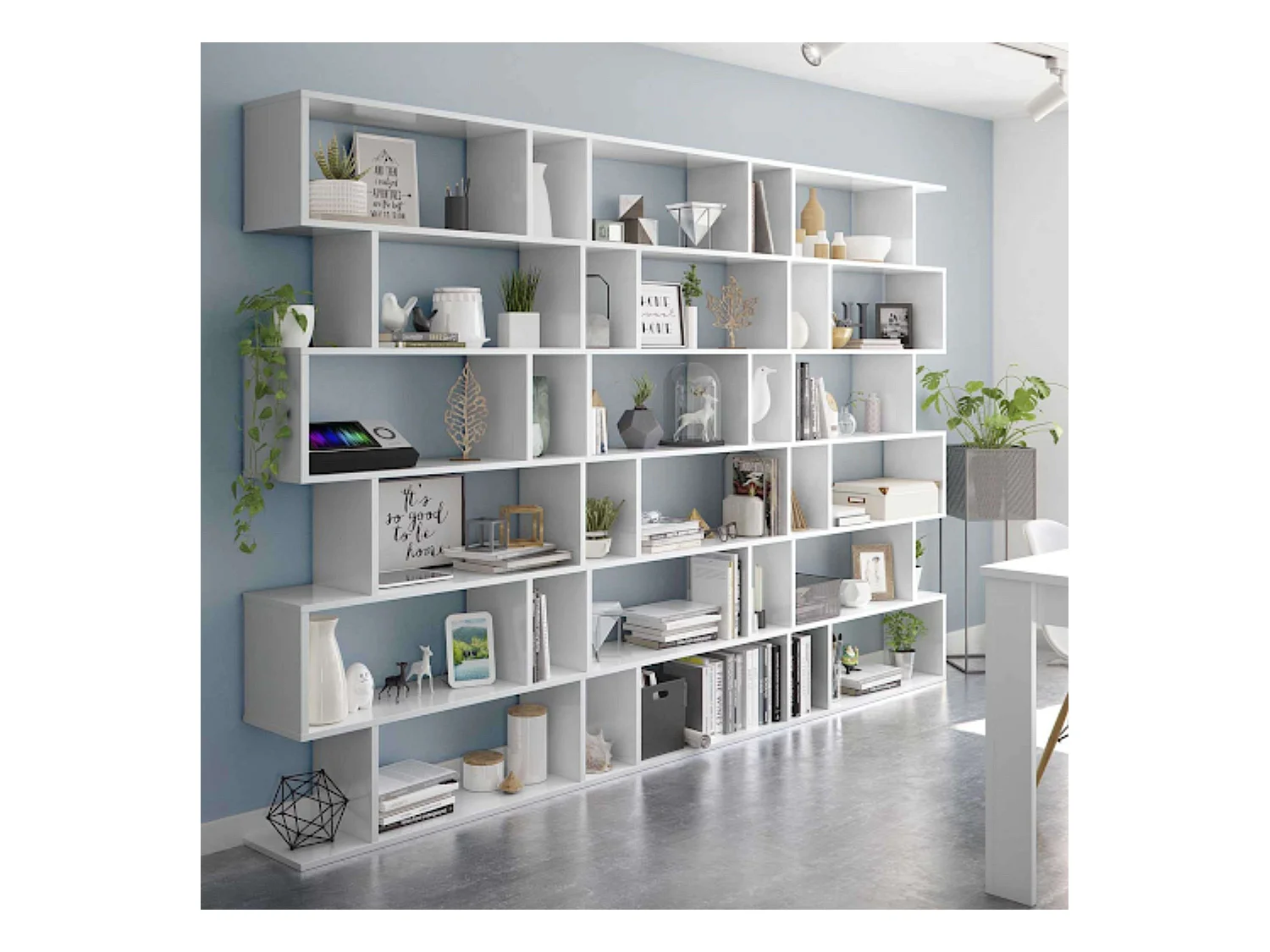 Pack 3 estanterías Athena altas en Blanco brillo