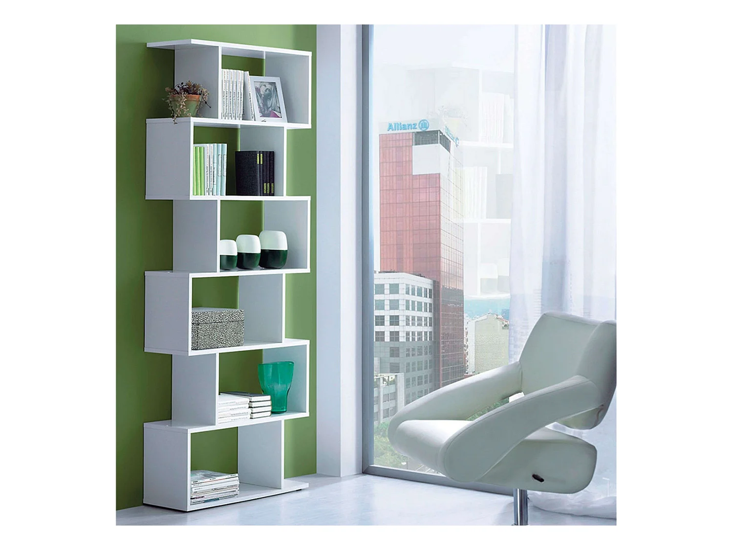 Pack 3 estanterías Athena altas en Blanco brillo