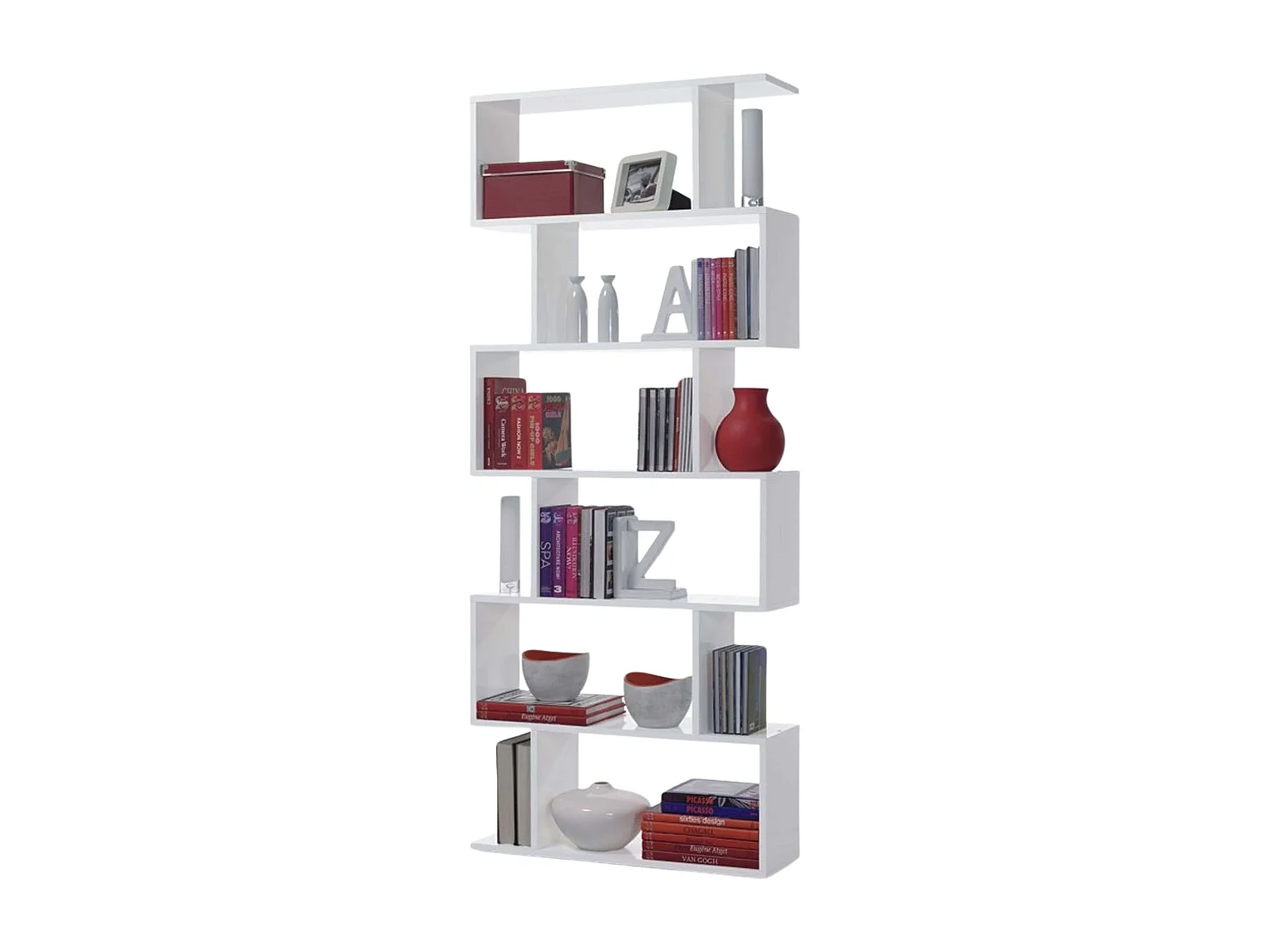 Pack 3 estanterías Athena altas en Blanco brillo