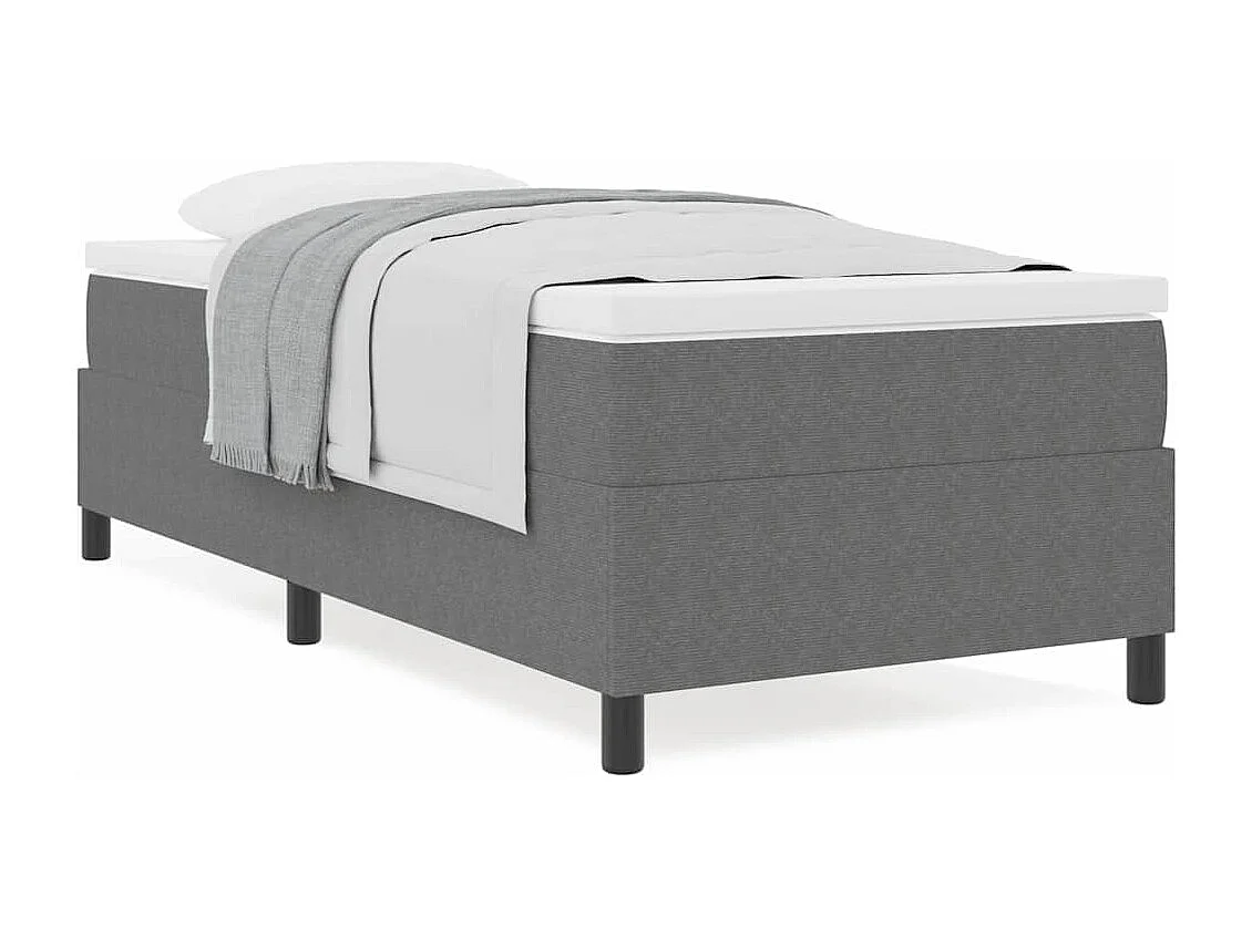 Cama de solteiro | Cama de adulto | Cama Box Cinza Claro e Branco 90 x 200cm SHL327412