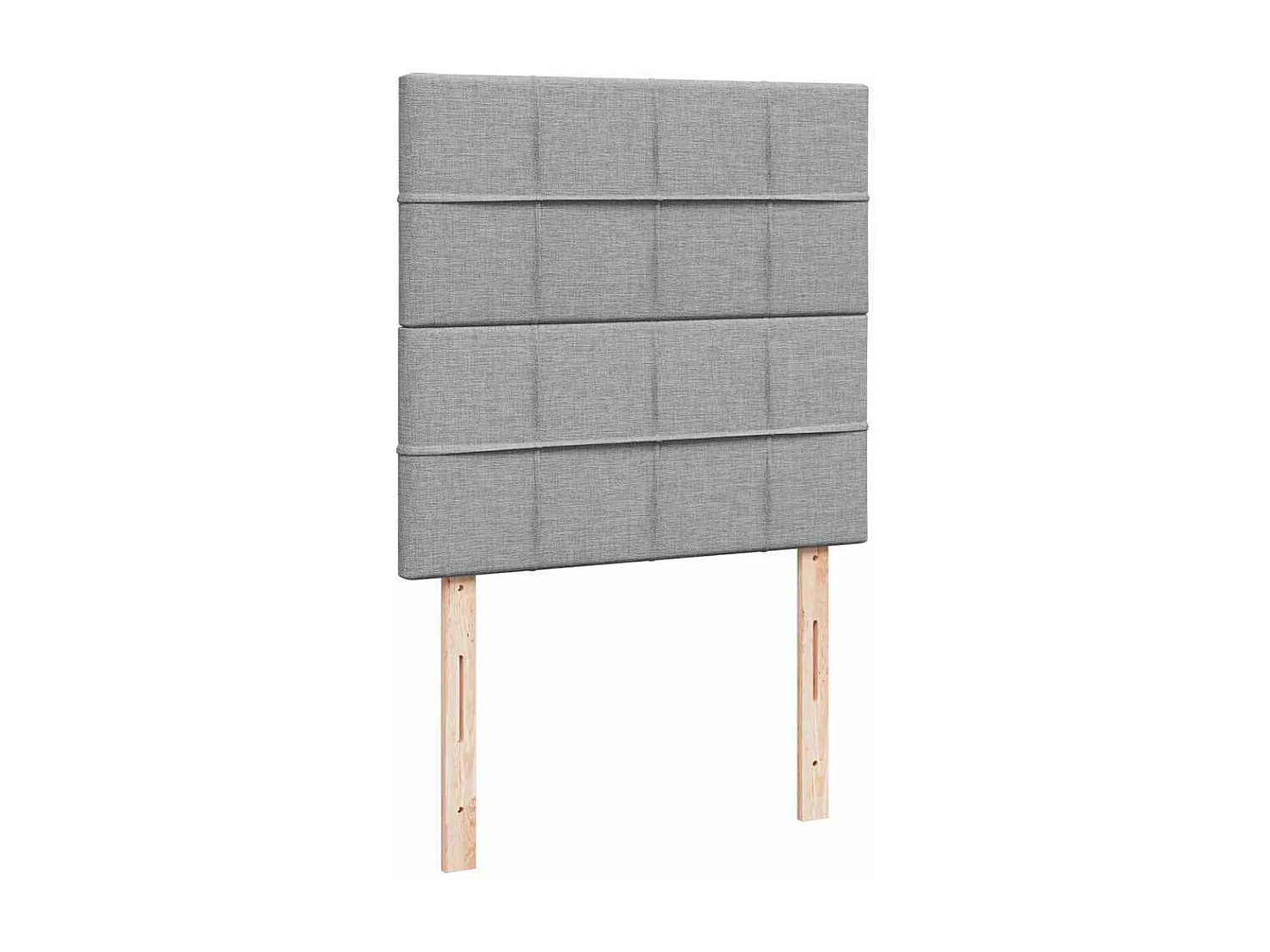 Einzelbett | Bettgestell | Boxspringbett mit Matratze Hellgrau 90x200 cm Stoff SHL218