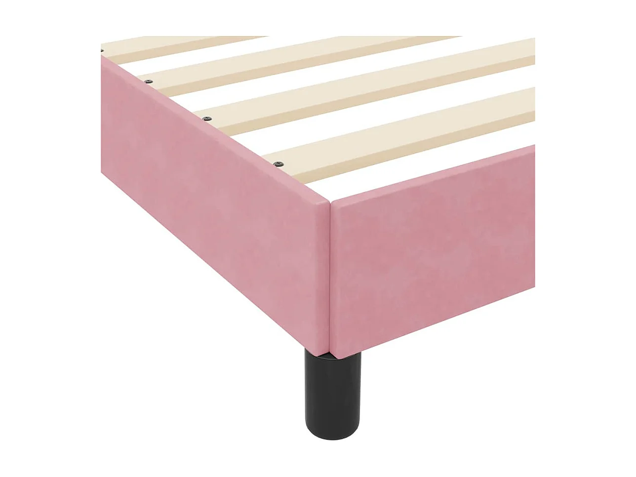 Einzelbett | Bettgestell | Boxspringbett mit Matratze Rosa 100x200 cm Stoff SHL726976