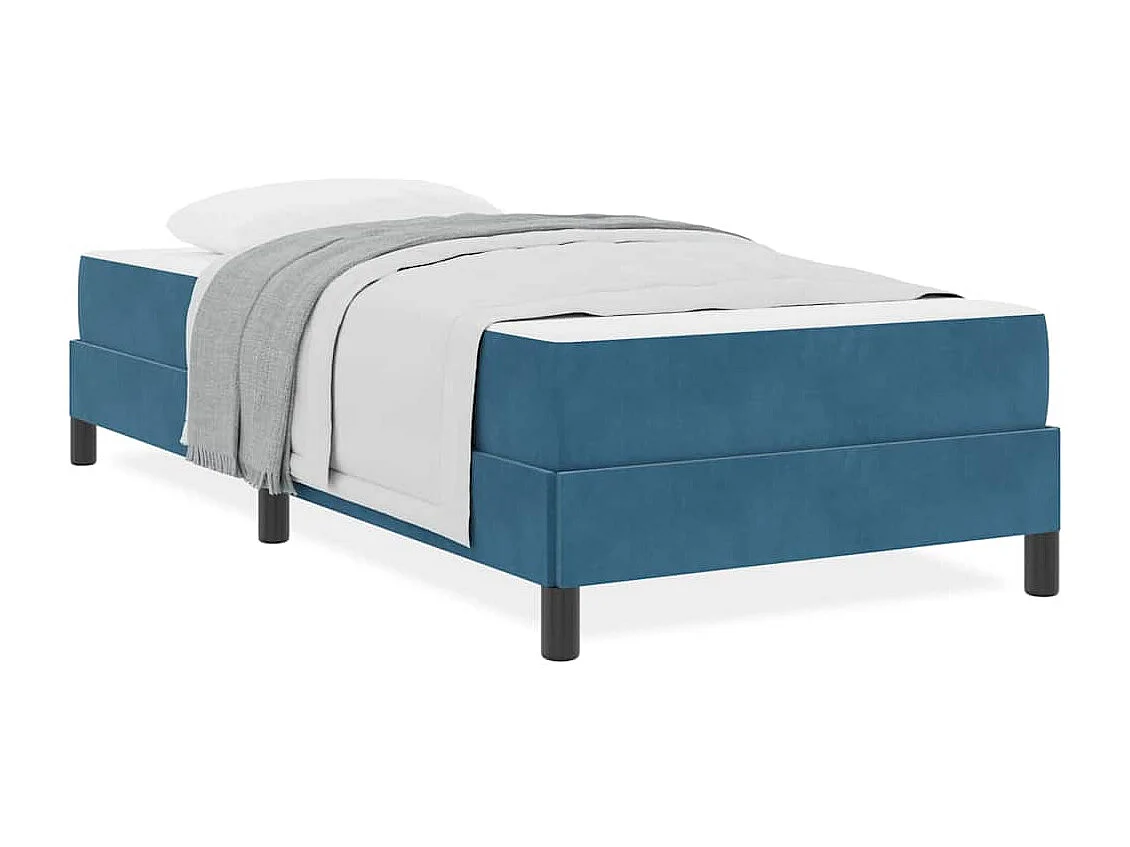 Cama de solteiro-Cama de adulto-Cama Box com colchão Azul Escuro 100 x 200cm tecido SHL530472
