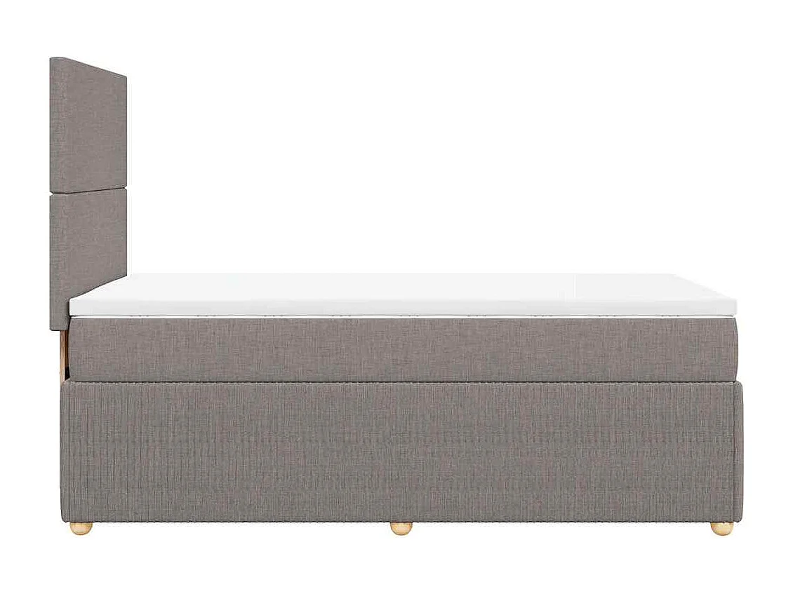 Cama de solteiro | Cama de adulto | Cama com molas/colchão 100x200cm tecido cinza-acastanhado SHL729060