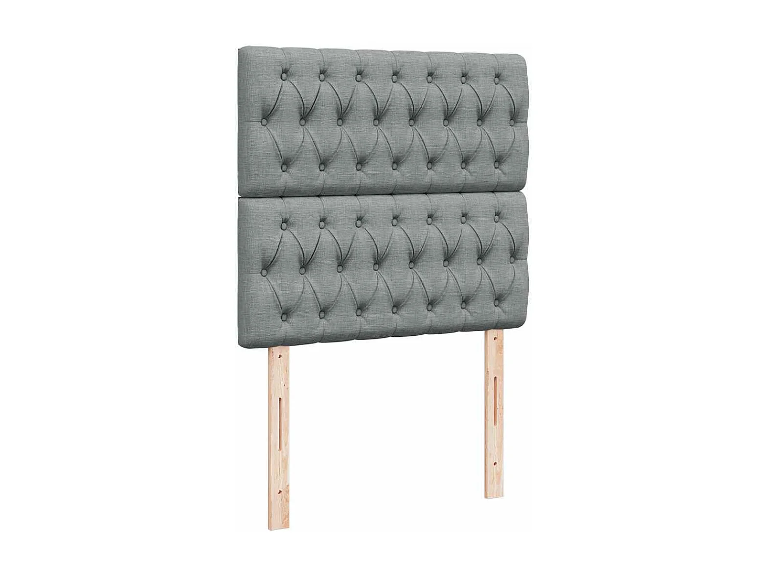 Einzelbett | Bettgestell | Boxspringbett mit Matratze Hellgrau 90x190 cm Stoff SHL653265