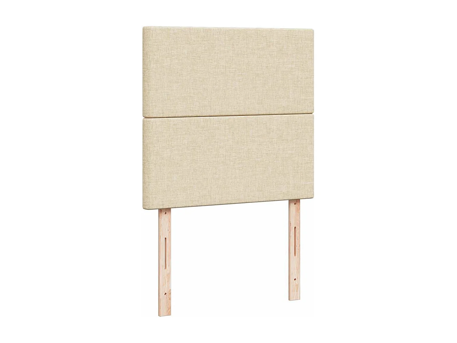 Einzelbett | Bettgestell | Boxspringbett mit Matratze Creme 90x190 cm Stoff SHL869044