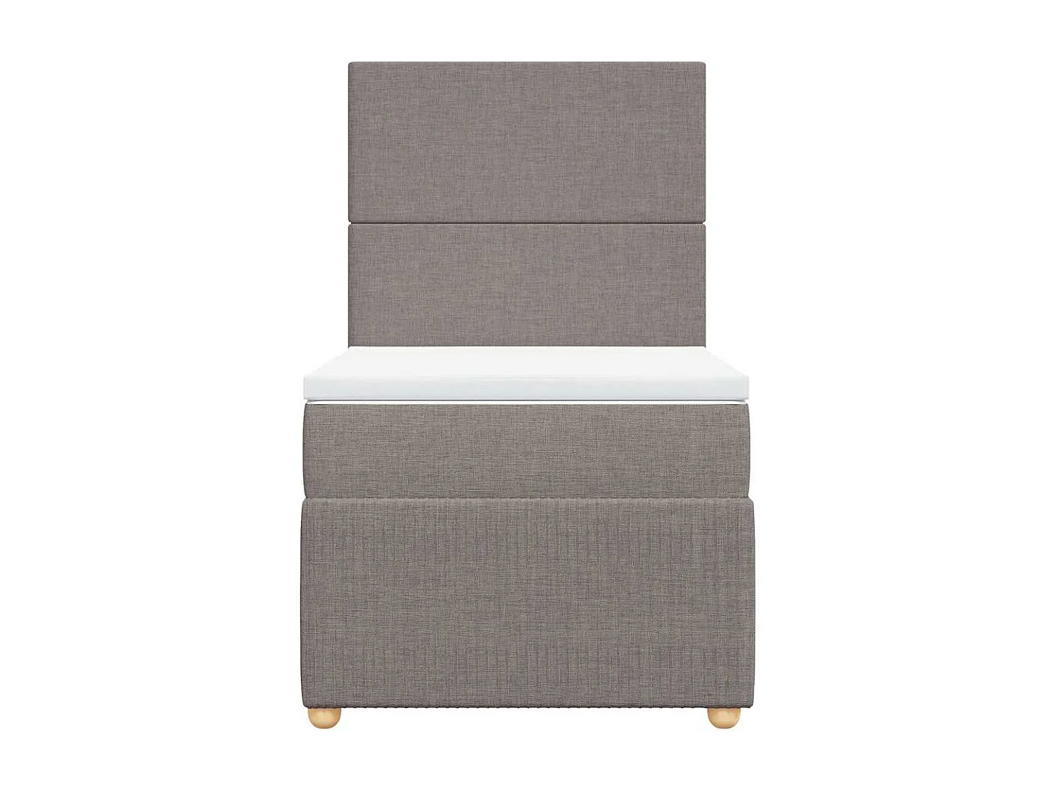 Einzelbett | Bettgestell | Boxspringbett mit Matratze Taupe 80x200 cm Stoff SHL192586