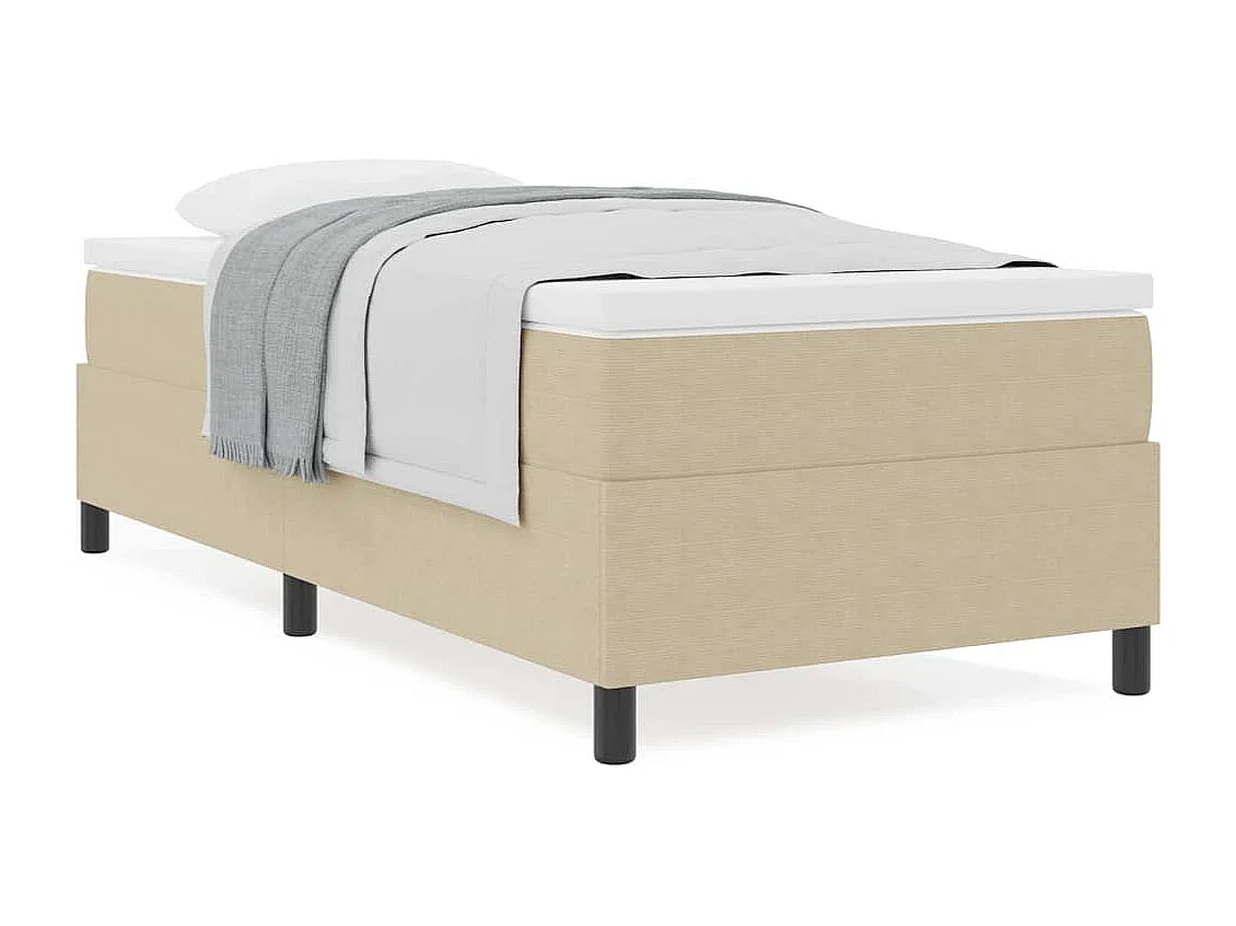 Cama de solteiro | Cama de adulto | Cama Box Cinza Claro e Branco 80 x 200cm SHL754275