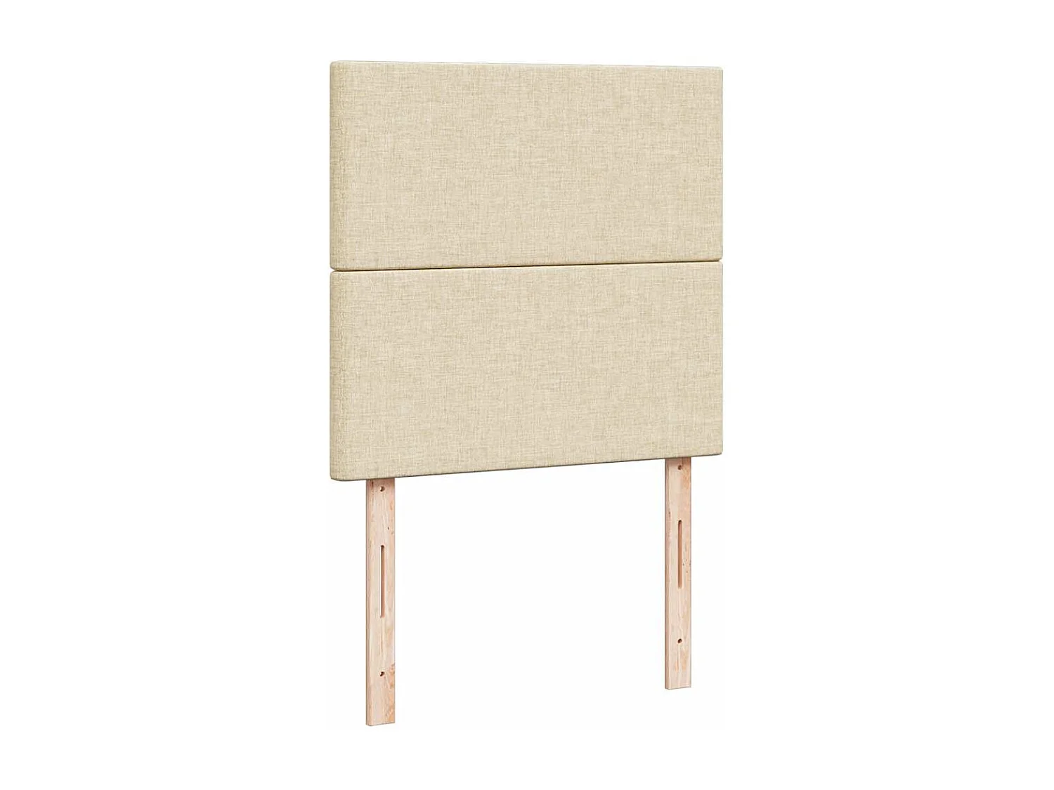 Einzelbett | Bettgestell | Boxspringbett mit Matratze Creme 100x200 cm Stoff SHL162047