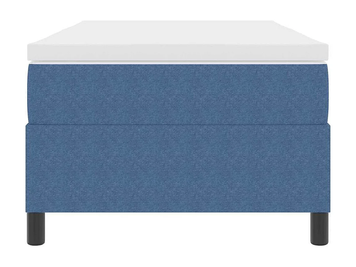 Lit simple-Lit adulte-Lit à ressorts Bleu et Blanc 203 x 90 x 60 cm