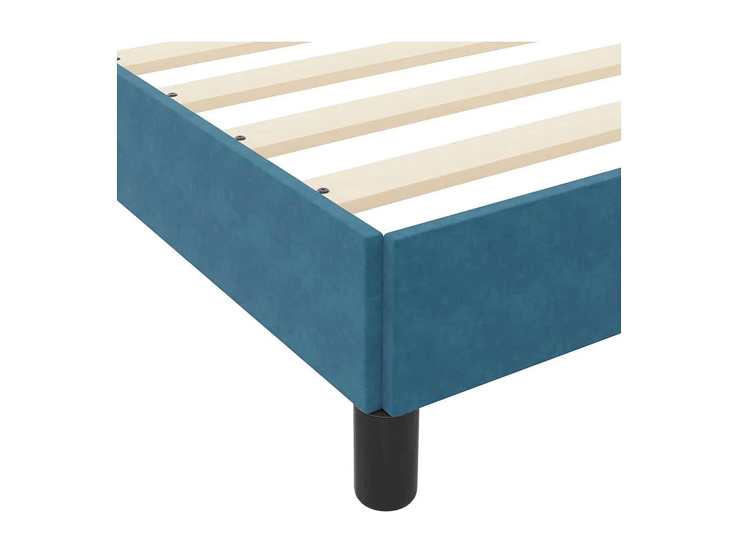 Lit simple-Lit adulte-Lit à ressorts boxspring avec matelas Bleu foncé 80 x 200 cm Velours