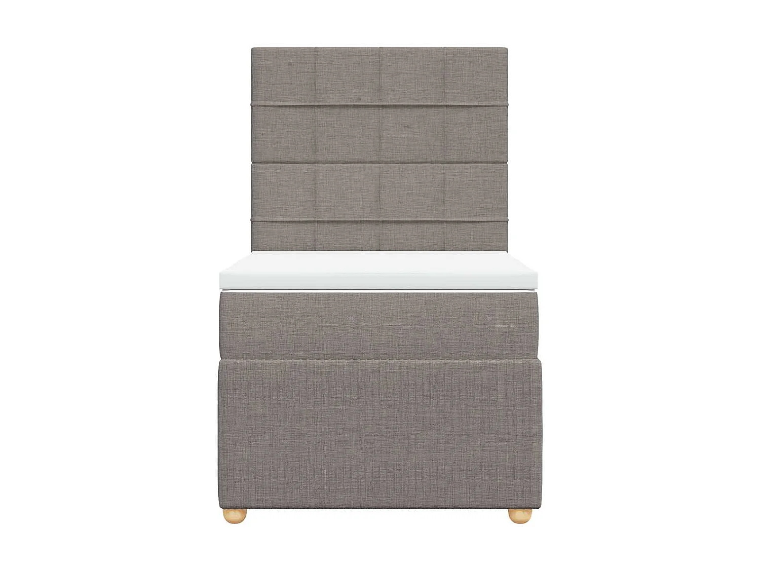 Einzelbett | Bettgestell | Boxspringbett mit Matratze Taupe 90x200 cm Stoff SHL879506