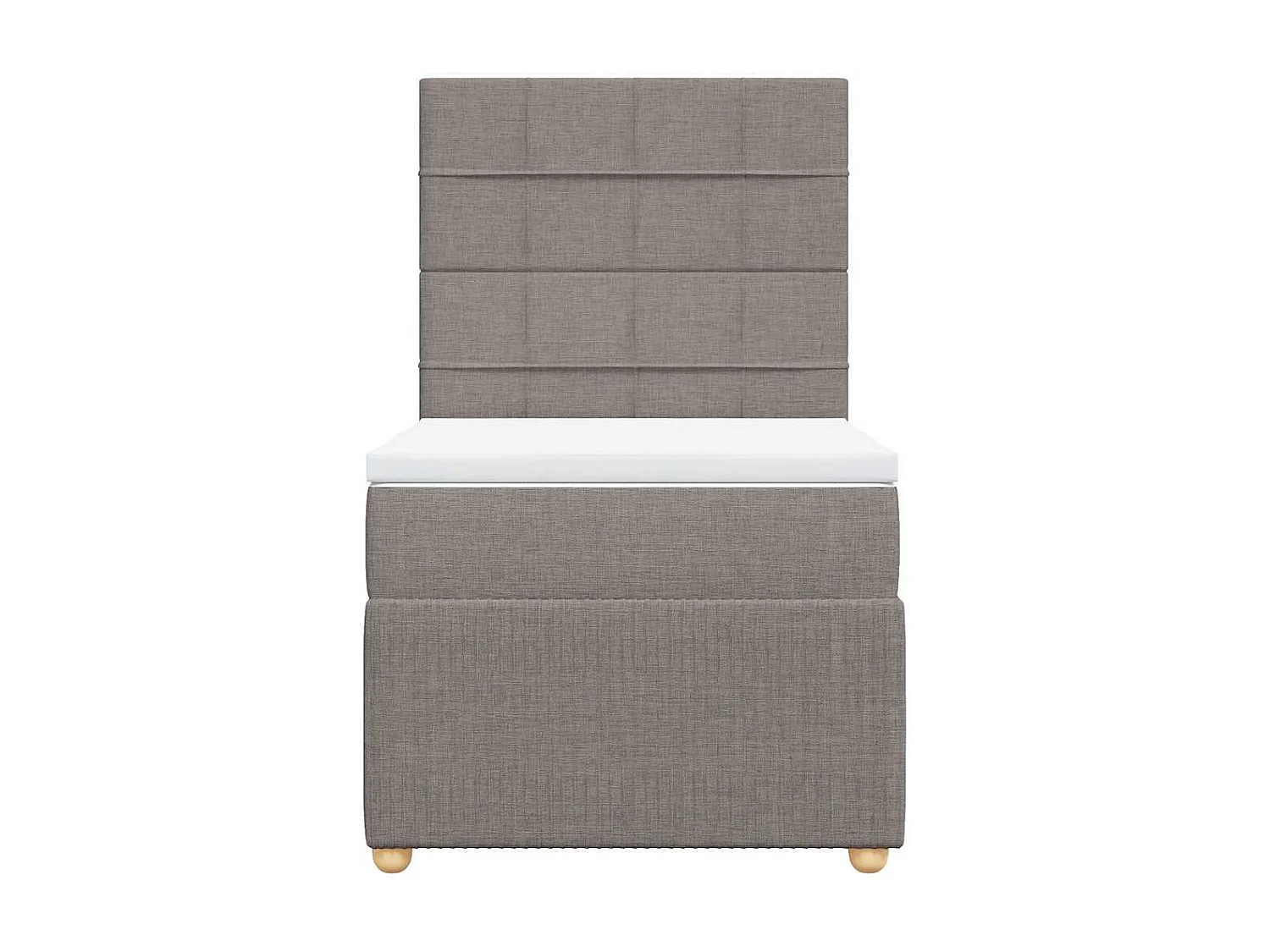 Cama de solteiro | Cama de adulto | Cama com molas/colchão 100x200cm tecido cinza-acastanhado SHL872026