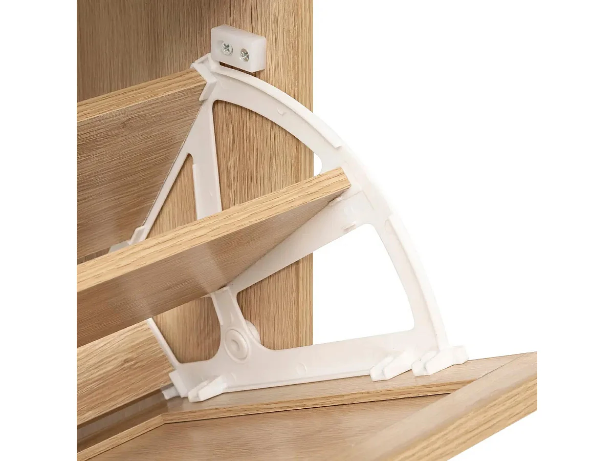 Meuble à Chaussures 3 Tiroirs "Cane" 113cm Naturel