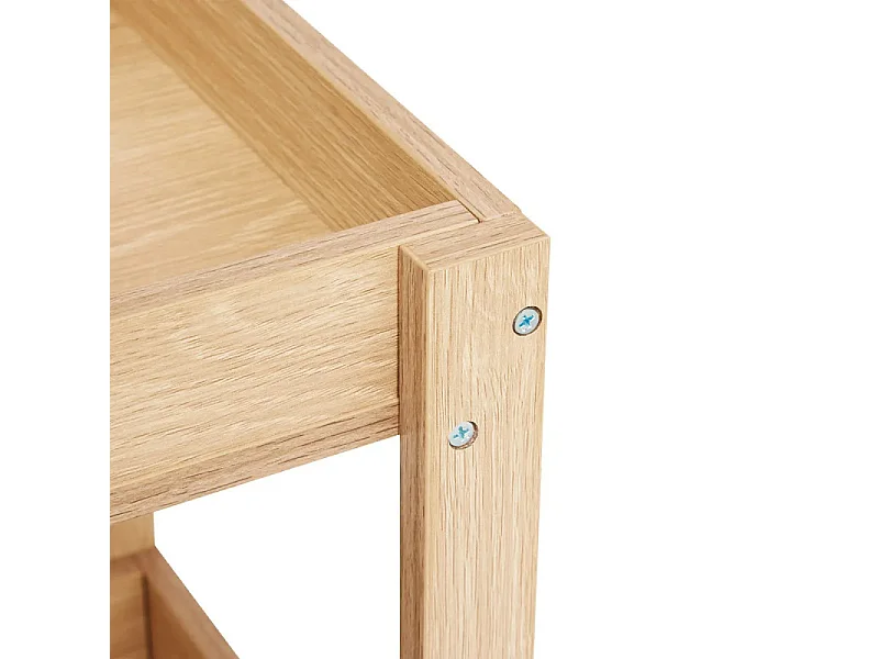 Desserte Salle de Bain 3 Niveaux "Abana" 80cm Naturel