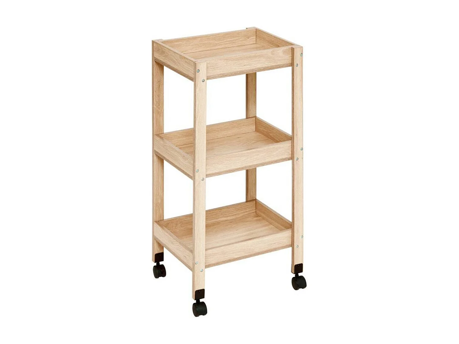 Desserte Salle de Bain 3 Niveaux "Abana" 80cm Naturel