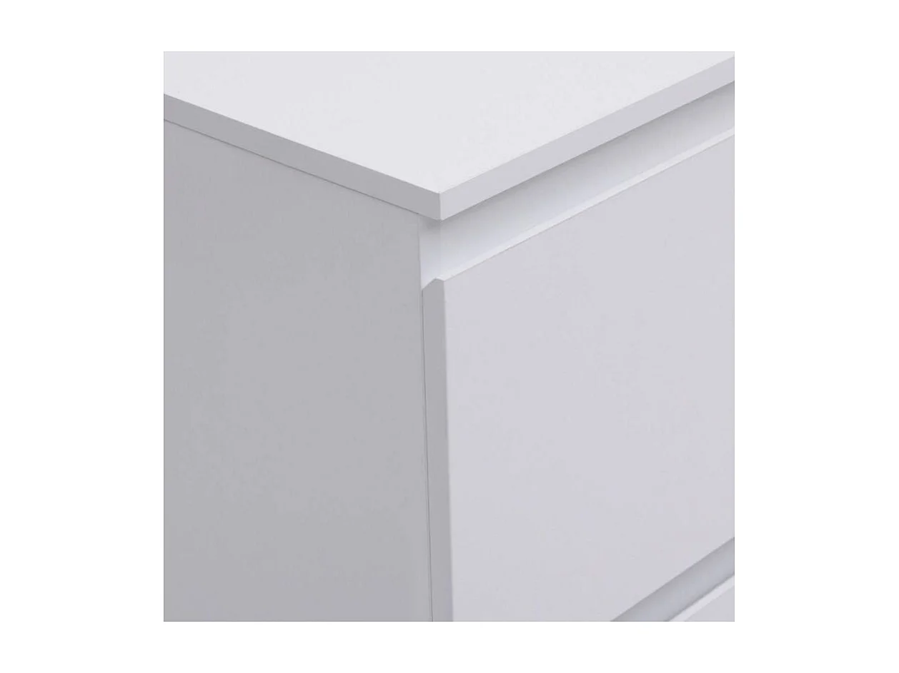 Commode 3 Tiroirs Design "Dolo" 78cm Blanc