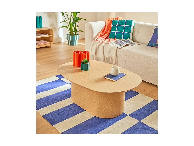 Table Basse Ovale "Lee" 100cm Beige