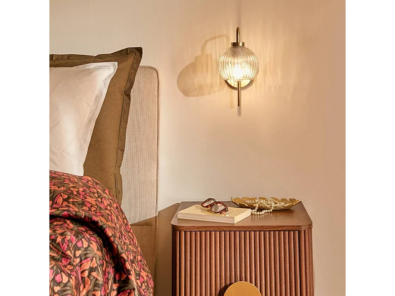 Applique Murale en Verre "Krys" 30cm Doré