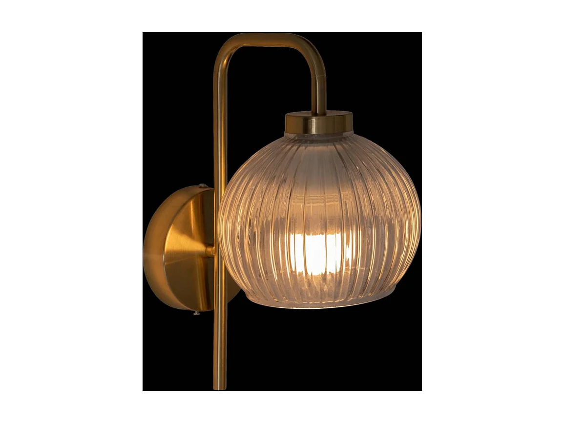 Applique Murale en Verre "Krys" 30cm Doré