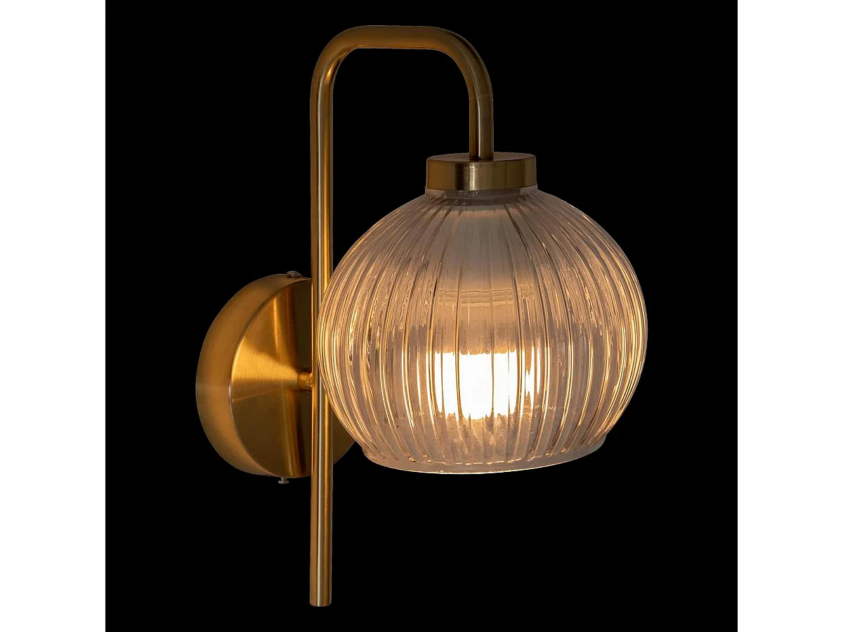 Applique Murale en Verre "Krys" 30cm Doré