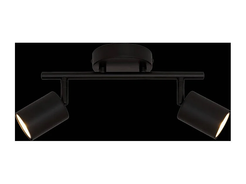 Applique Murale 2 Spots Orientables "Vico" 16cm Noir