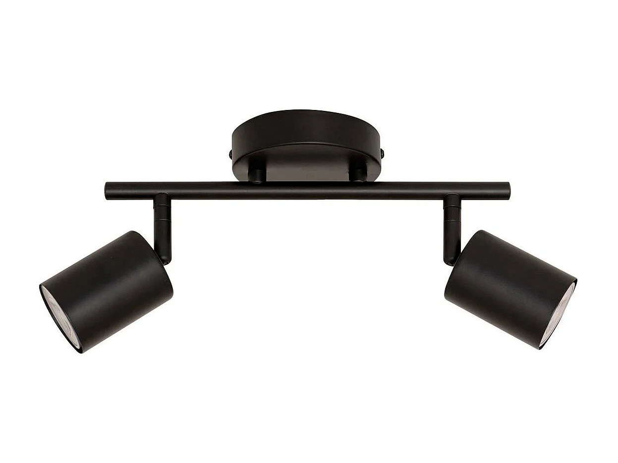 Applique Murale 2 Spots Orientables "Vico" 16cm Noir