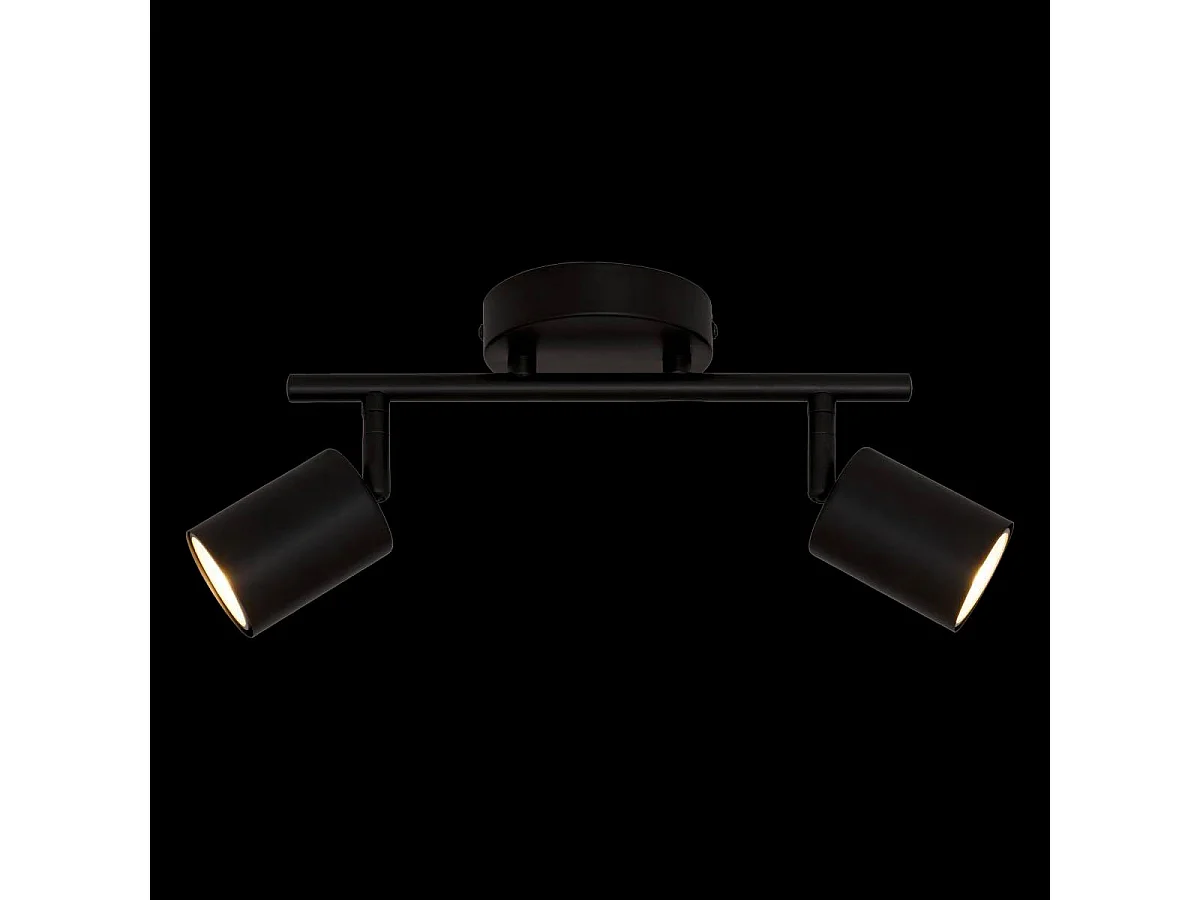 Applique Murale 2 Spots Orientables "Vico" 16cm Noir