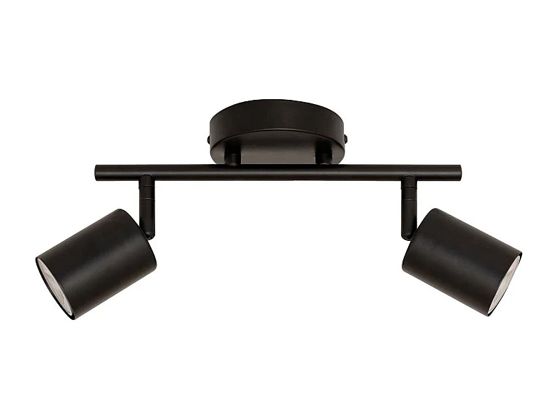 Applique Murale 2 Spots Orientables "Vico" 16cm Noir