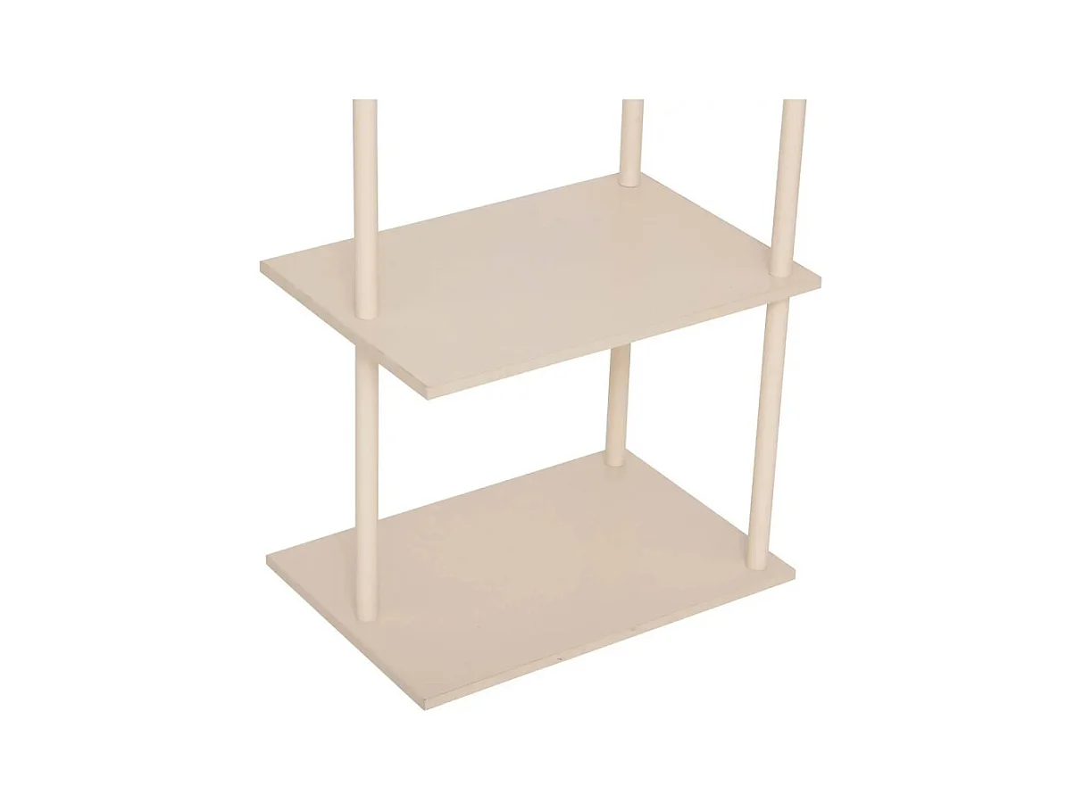 Portant à Vêtements Avec Étagères "Liny" 164cm Argile