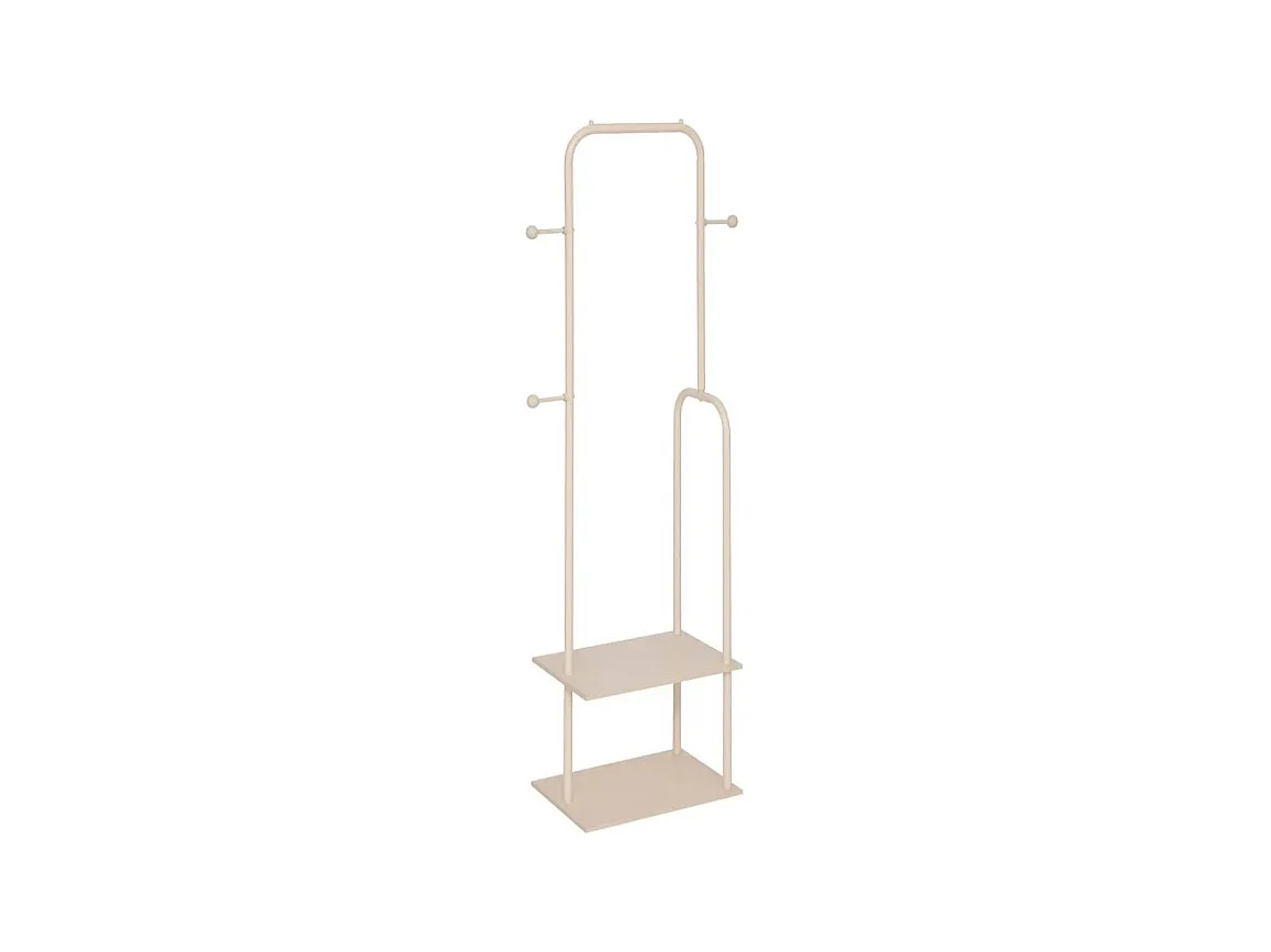 Portant à Vêtements Avec Étagères "Liny" 164cm Argile