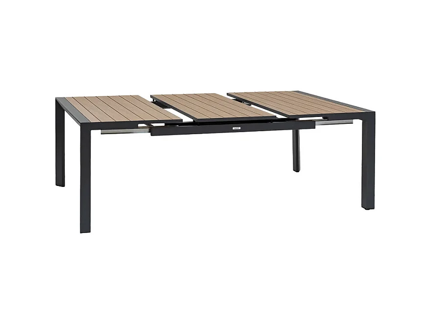Table de jardin extensible carrée Evasion honey / graphite Hespéride