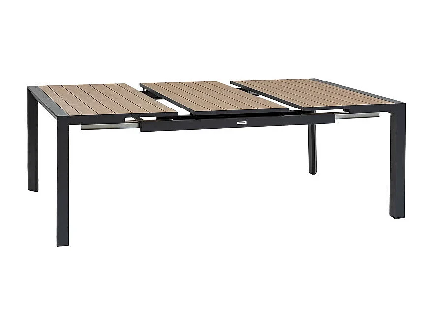 Table de jardin extensible carrée Evasion honey / graphite Hespéride