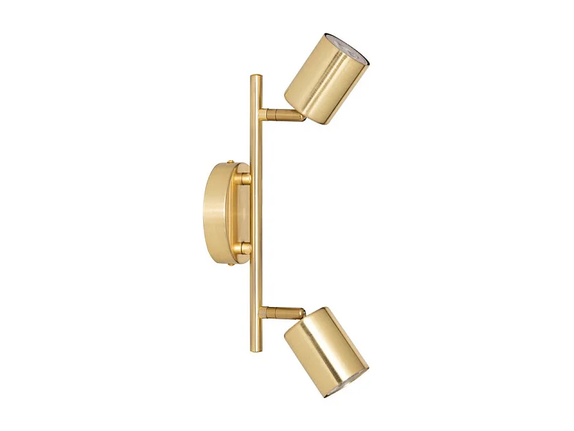 Applique Murale 2 Spots Orientables "Vico" 16cm Doré