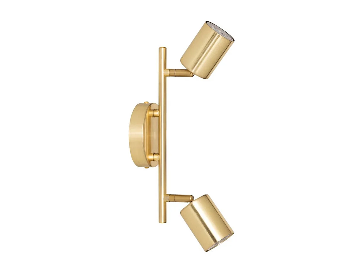 Applique Murale 2 Spots Orientables "Vico" 16cm Doré