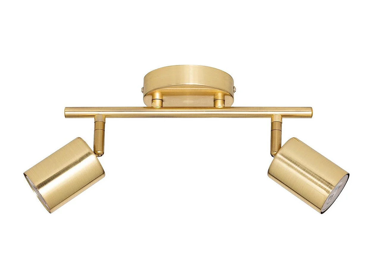 Applique Murale 2 Spots Orientables "Vico" 16cm Doré